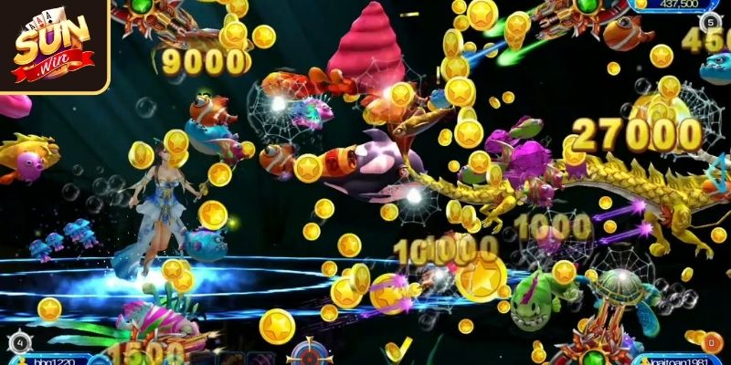 Bắn Cá Rồng Vàng SUNWIN Chinh Phục Đại Dương Đầy Sắc Màu 2 Các tính năng hấp dẫn trong game săn Rồng Vàng SUNWIN