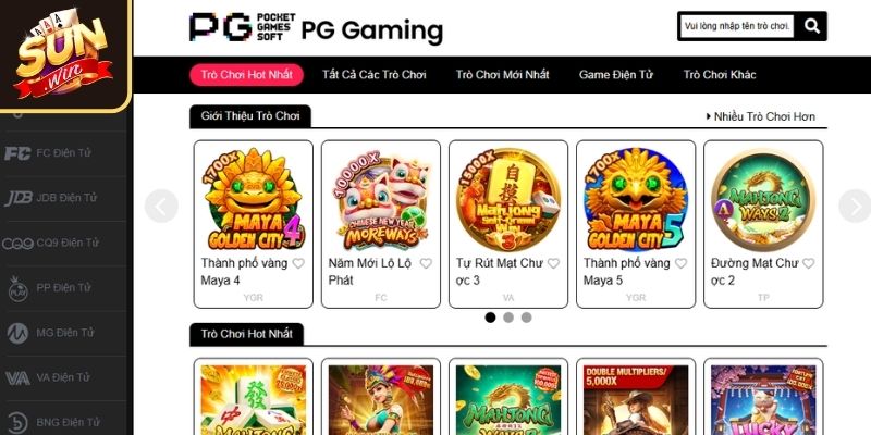 Nổ Hũ PG SUNWIN - Nhà Phát Hành Slot Thưởng Lớn Mỗi Ngày 1 Khám phá nhà cung cấp Nổ Hũ PG SUNWIN